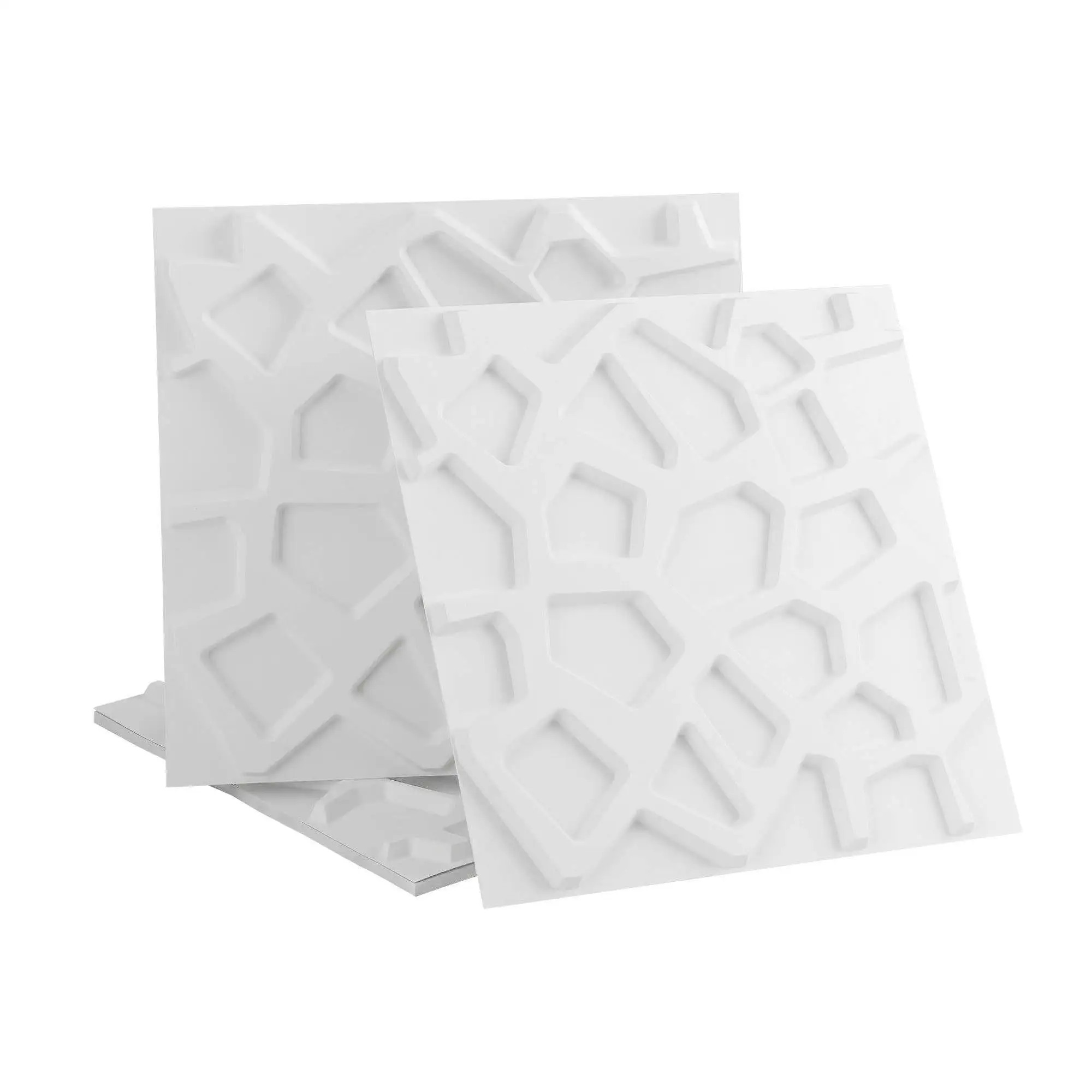 PVC 3D Decorative Wall Panels 50x50cm Set of 15 Feature Wall Panels for Home Interior Decor
