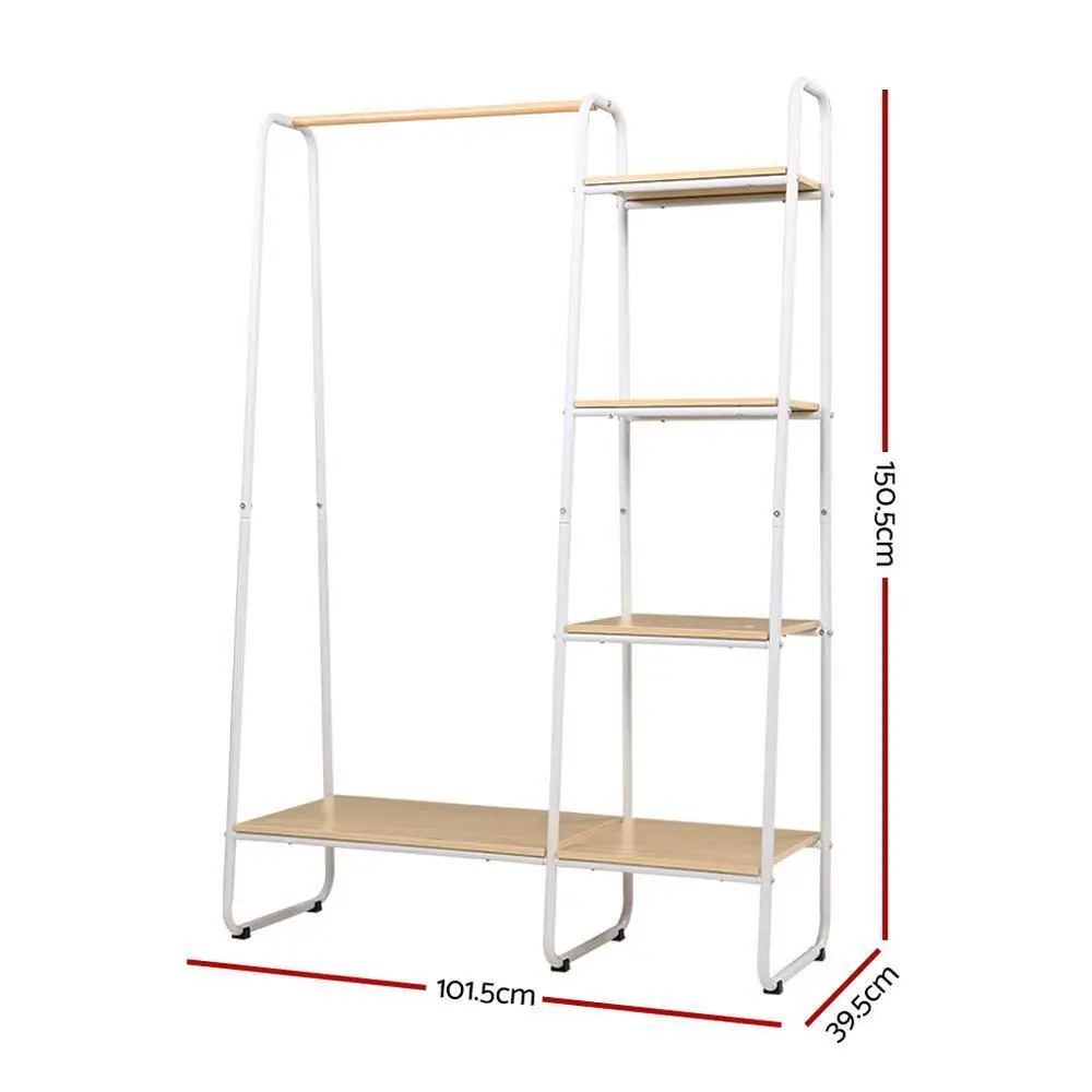 Artiss Style Wardrobe Clothes Rack Airer Coat Stand 150cm Metal Garment Organizer Home Storage Display Rack