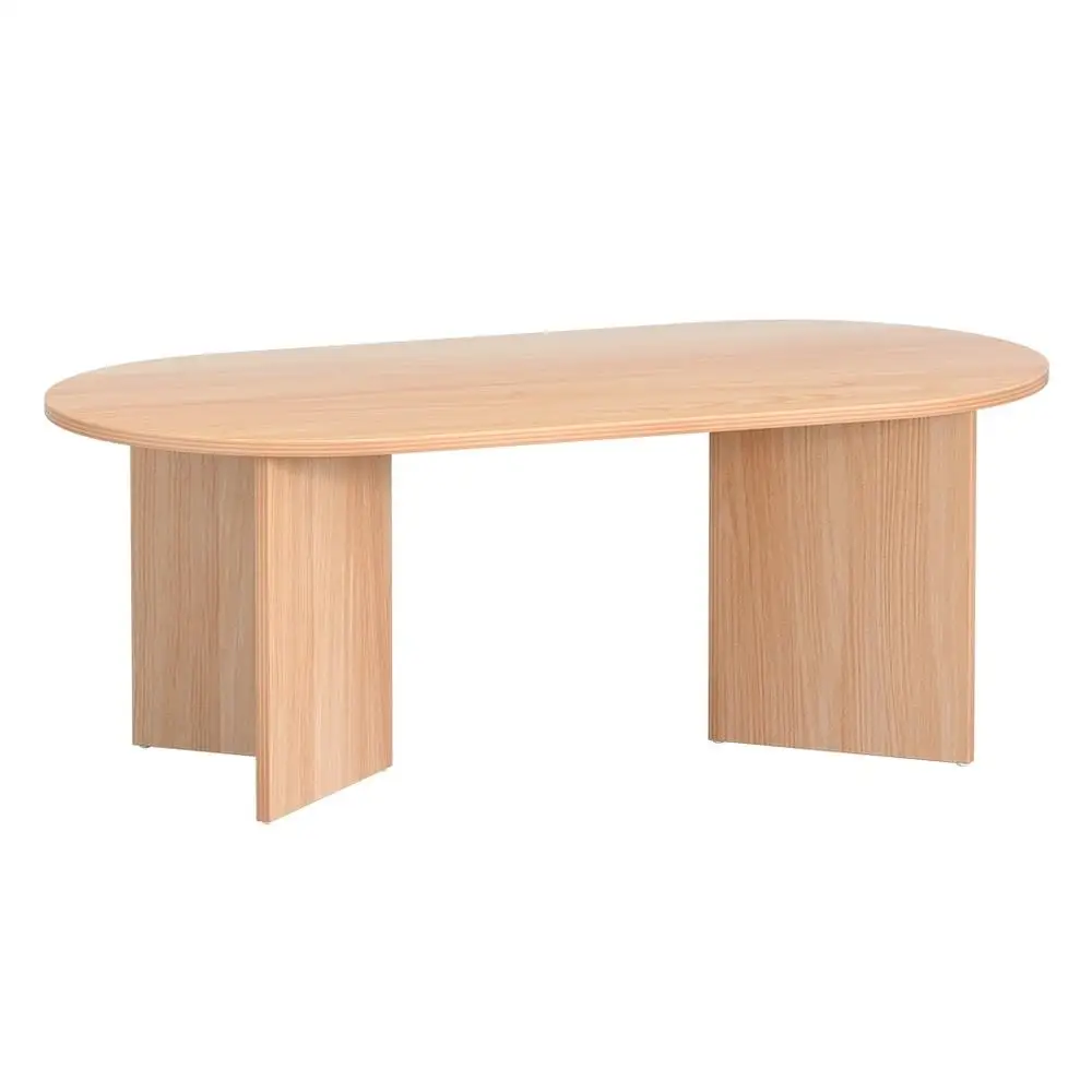 Oval Pine Coffee Table 110CM Modern Wooden Living Room Center Table Alva Style