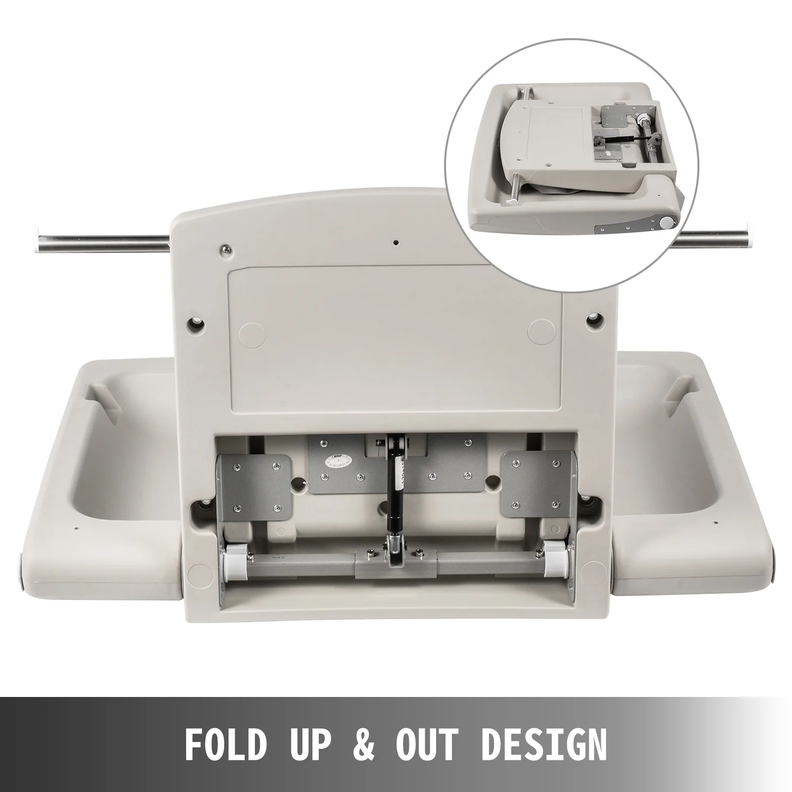 SucceBuy Baby Changing Station Commercial Wall Mounted Baby Diaper Changing Table Fold Down Vertical Baby Changing Table
