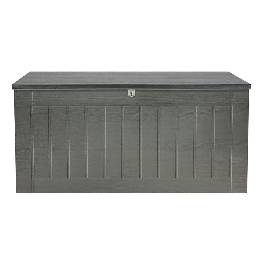 830L Lockable Outdoor Storage Box Garden Bench Tool Shed Black