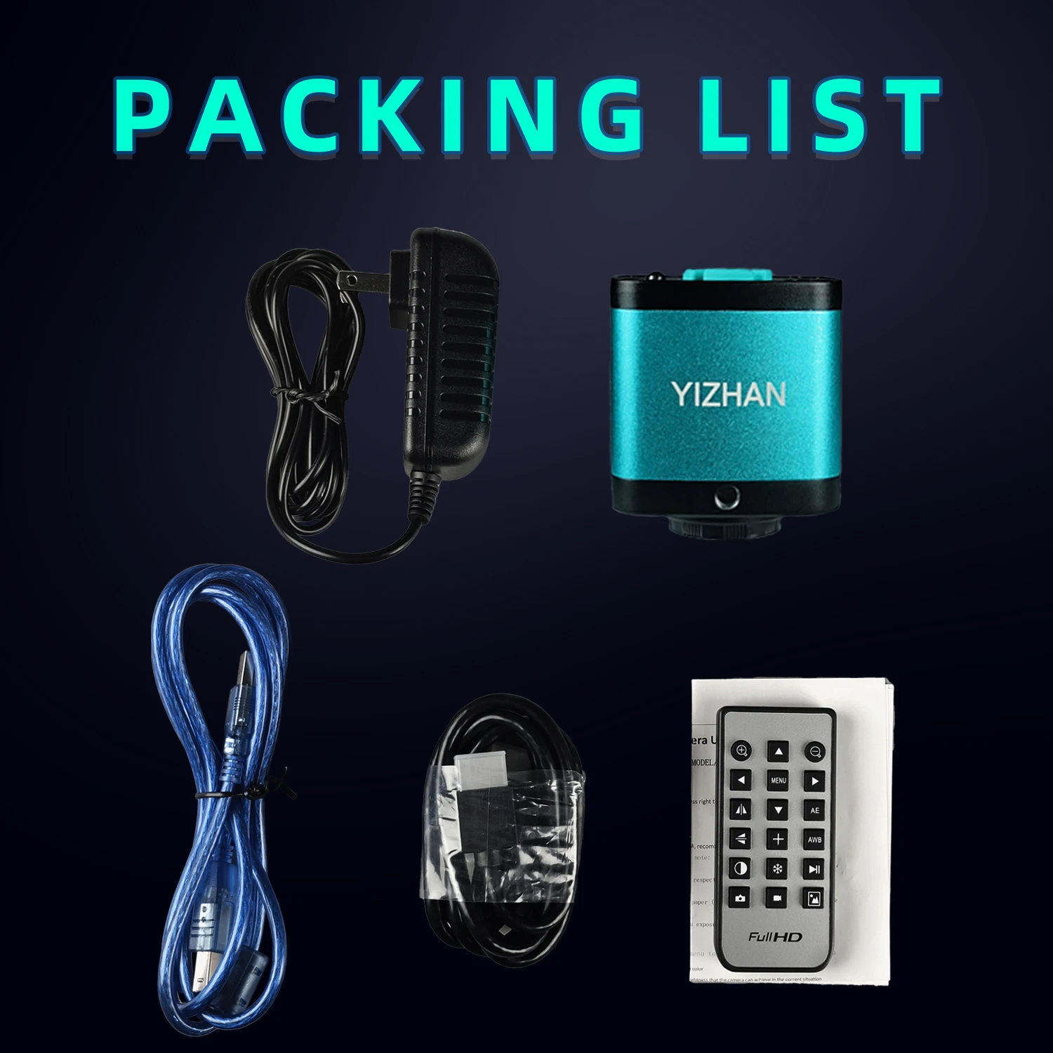 Yizhan 4K 60MP Soldering Microscope HD 1080P Digital Microscope 48MP HDMI USB Interface 1-150X Lens Remote Control 5-100cm Work
