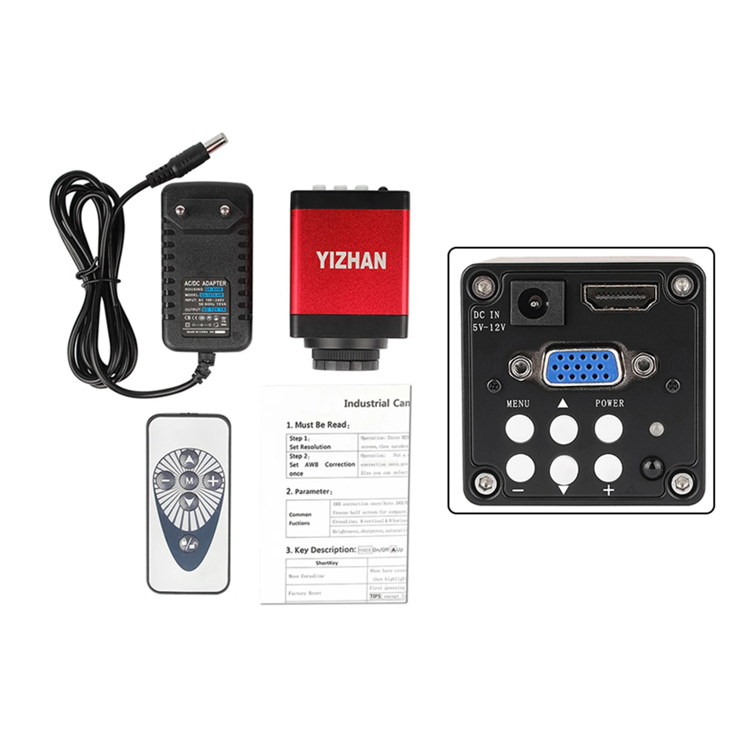 Yizhan 4K 60MP Soldering Microscope HD 1080P Digital Microscope 48MP HDMI USB Interface 1-150X Lens Remote Control 5-100cm Work