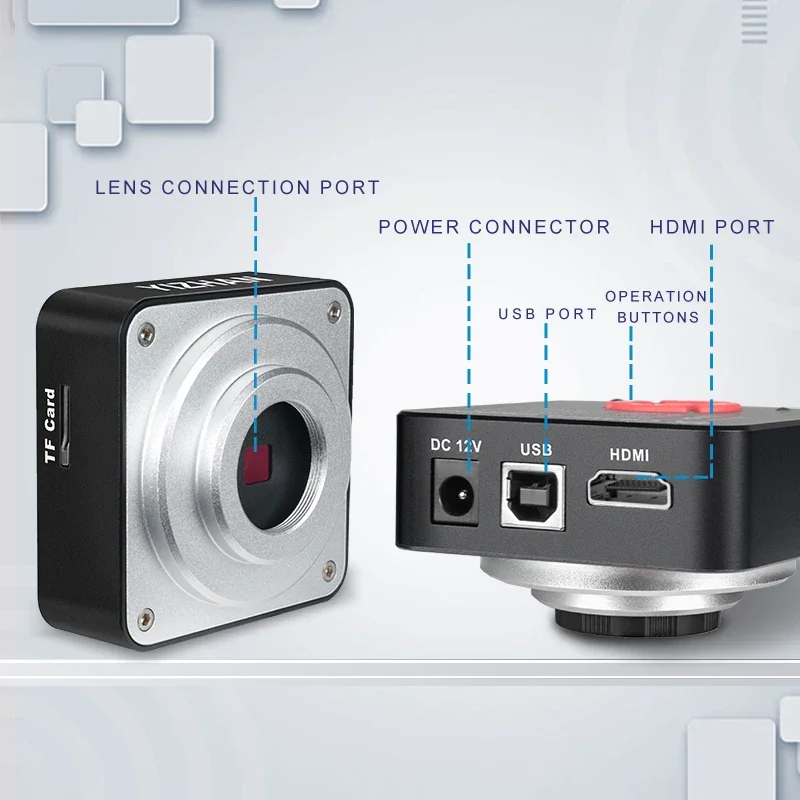Yizhan 4K 60MP Soldering Microscope HD 1080P Digital Microscope 48MP HDMI USB Interface 1-150X Lens Remote Control 5-100cm Work