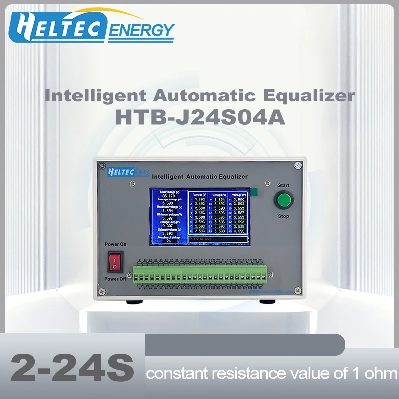 Heltec Energy 2S-24S Lithium Battery Equalizer, 0.4A/0.7A Active Balancer, 2-4.5V Battery Maintenance Repair Tool for NCM LFP LTO Battery Pack