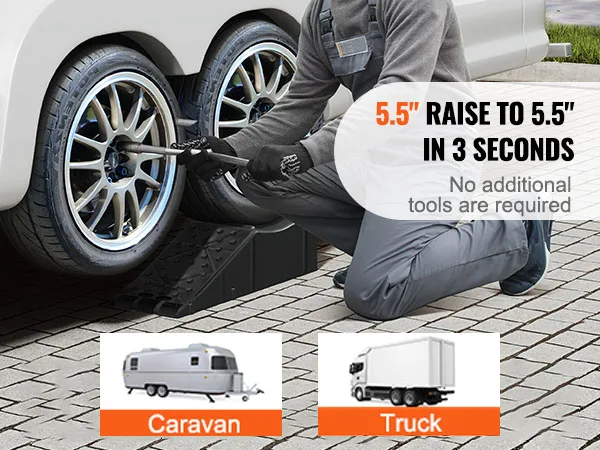 VEVOR Car Ramp Low Profile Car Service Ramp 20000 lbs/10 Ton Loading Capacity 5.5" Lift Height Car Ramp Heavy Duty Tire Ramp