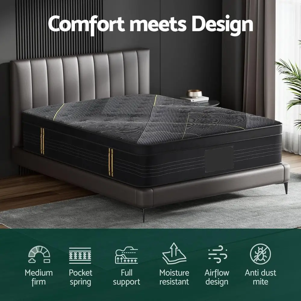 Giselle 35cm King Size Bamboo Pocket Spring Firm Foam Mattress