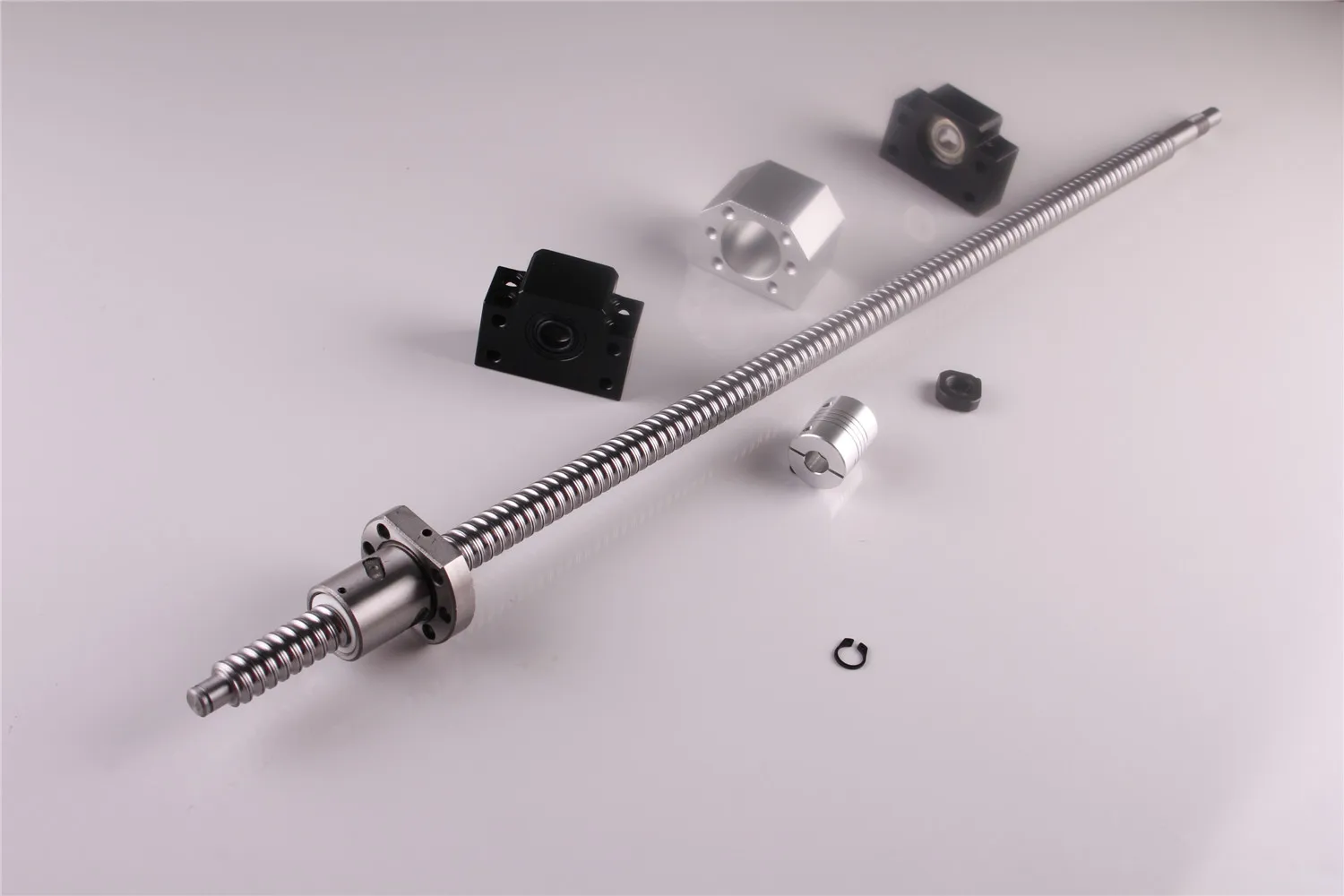SFU1605 Set SFU1605 Rolled Ball Screw C7 End Machined + Ballnut + Nut Housing BK/BF12 End Support + Coupler RM1605 Ballscrew