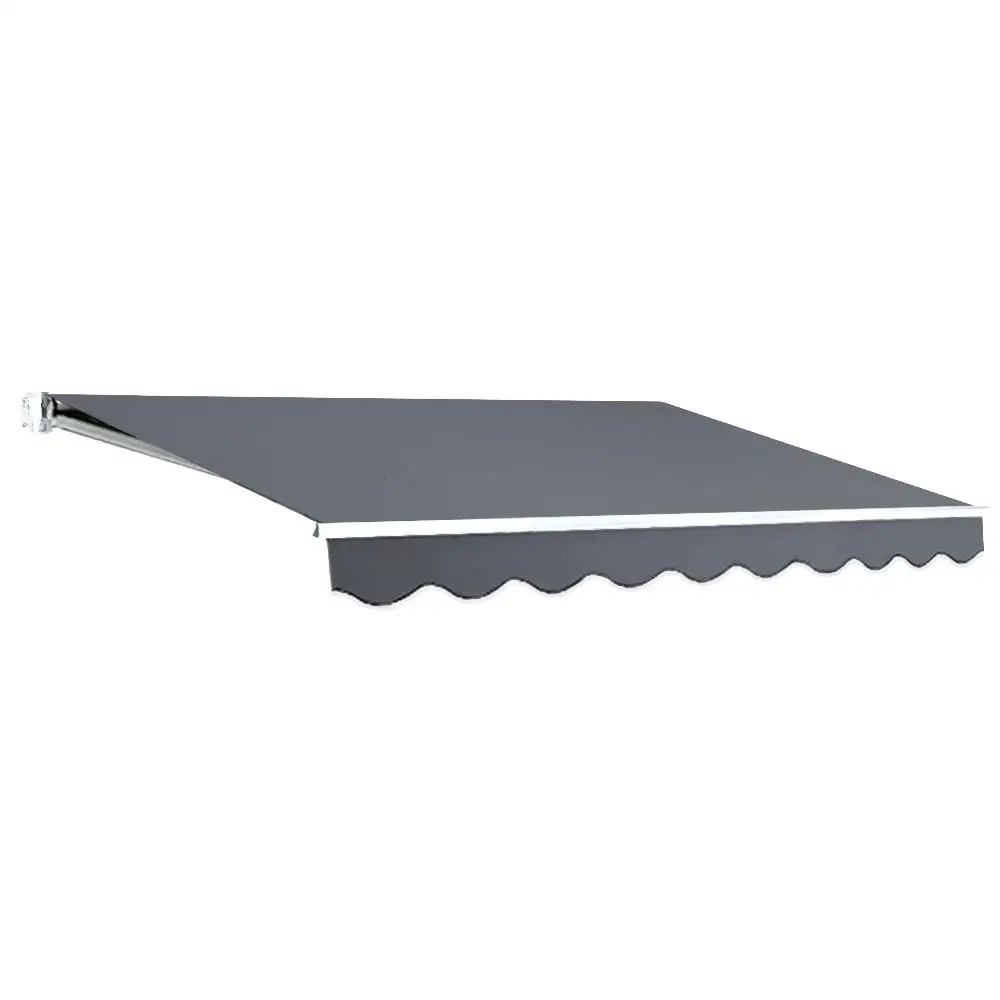 Retractable Folding Arm Awning Manual Sunshade Outdoor Patio Window Canopy 3M x 2.5M Grey