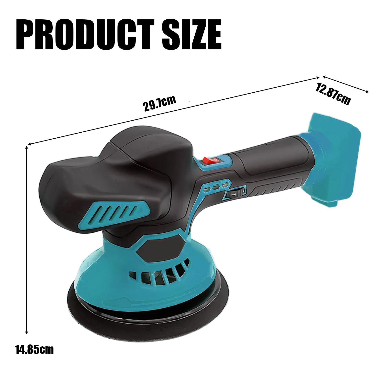 Cordless Car Polisher Compatible with Makita 18V Battery, Buffer Orbital Polishing Machine 6‑Speed Adjustable Electric Polisher with 2Pcs 3000mAh Batteries Polishing Pads Sanding Discs Gloves for Car Detailing Waxing Renovation