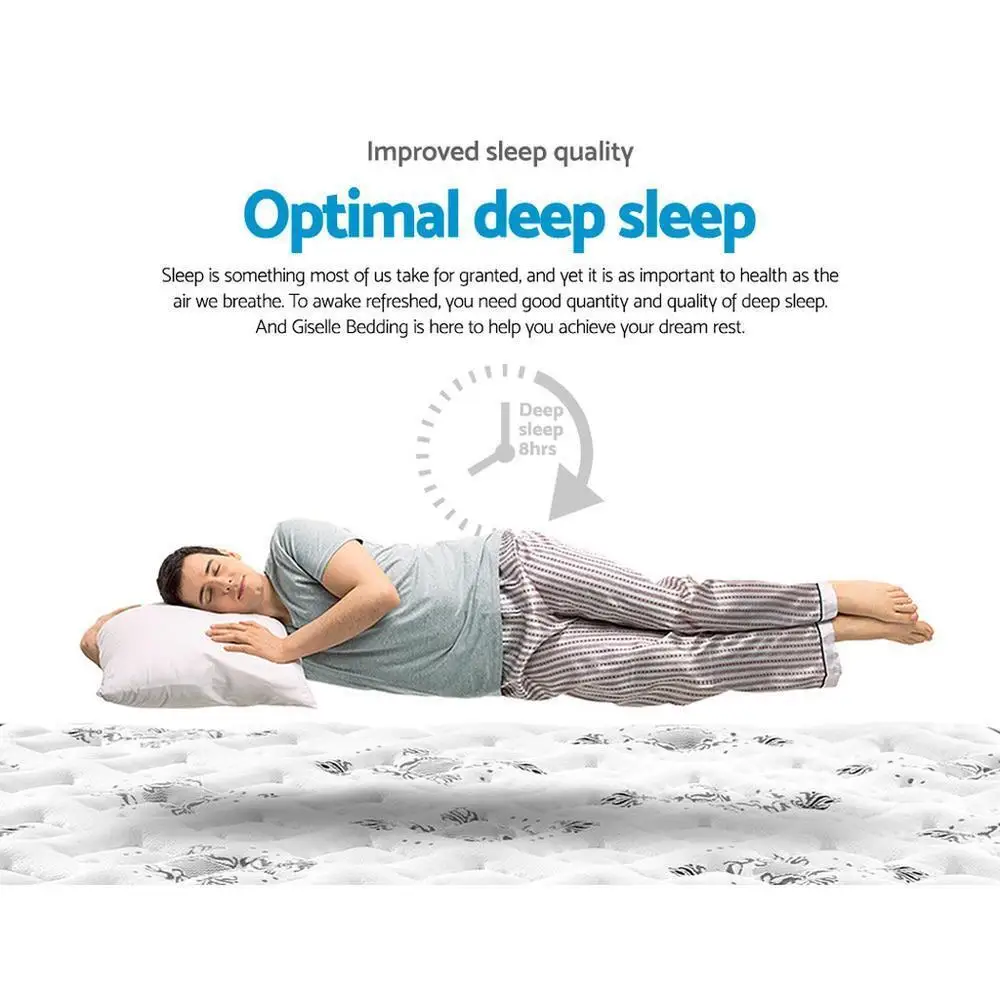 24cm Pillow Top Queen Mattress Comfortable Thick Support Breathable Sleep Surface Soft Bed Mattress for Home Use