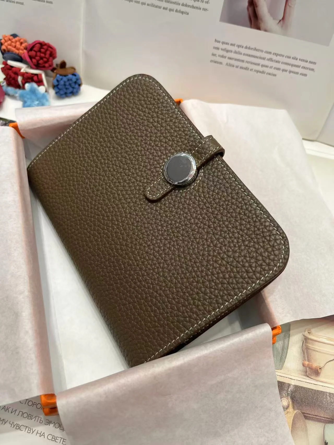 Premium Full Grain Leather Wallet Women Black Pebbled Compact Card Holder Coin Purse French Style Real Leather Snap Closure
