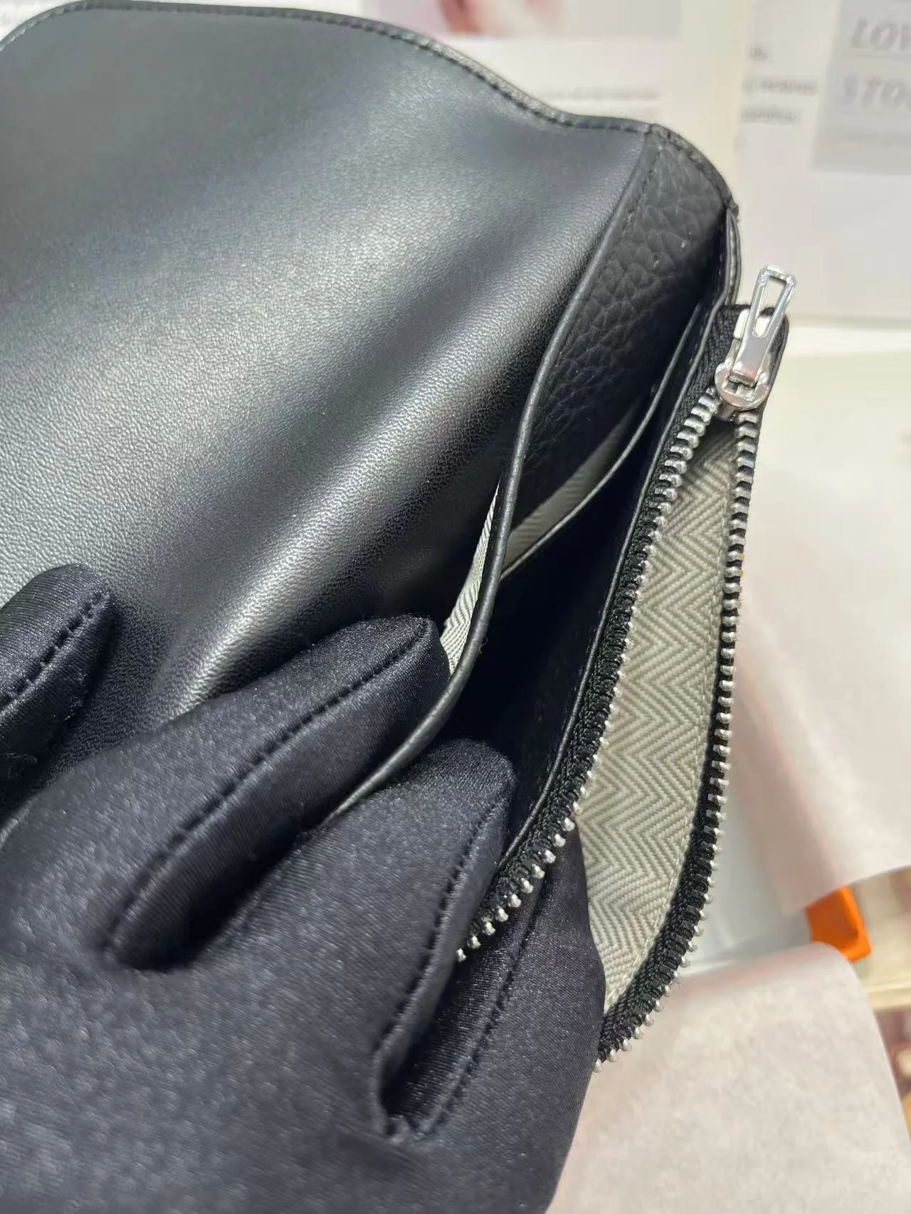 Premium Full Grain Leather Wallet Women Black Pebbled Compact Card Holder Coin Purse French Style Real Leather Snap Closure