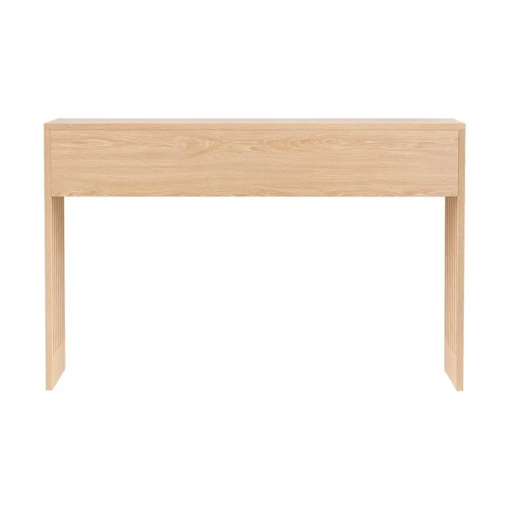 Fluted Pine Console Table 120CM Narrow Hallway Entryway Storage Table Modern Minimalist Wooden Accent Table