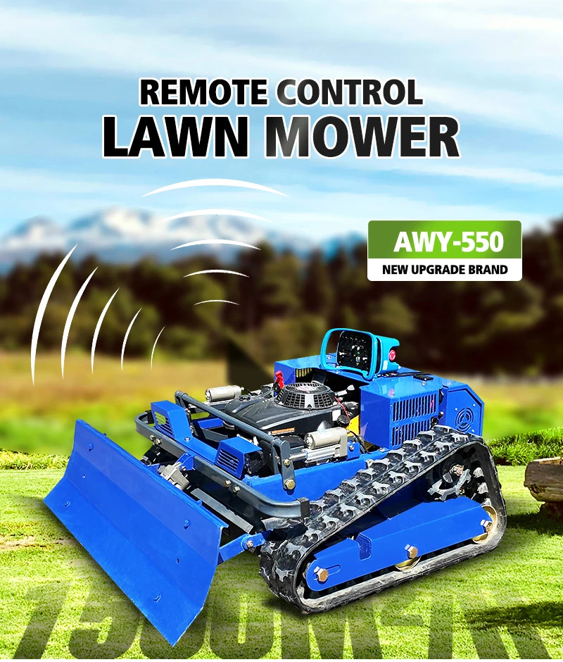 Remote-controlled lawnmower robot – a multi-functional intelligent device that integrates weeding, snow removal, and intelligent winter weeding functions. Free delivery to your door. Equipped with an industrial remote control for unparalleled flexibility.