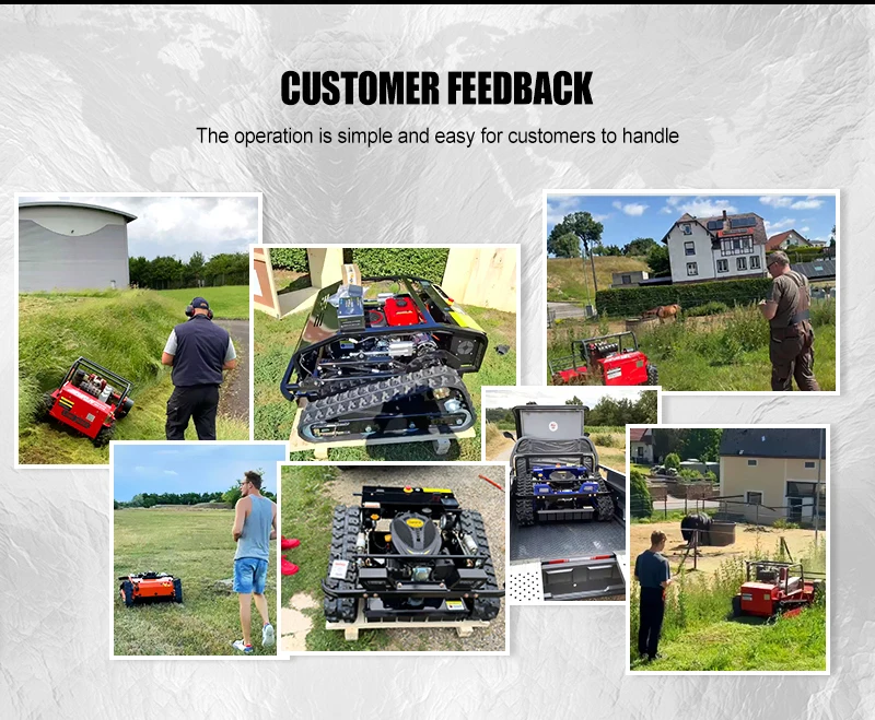 Remote-controlled lawnmower robot – a multi-functional intelligent device that integrates weeding, snow removal, and intelligent winter weeding functions. Free delivery to your door. Equipped with an industrial remote control for unparalleled flexibility.