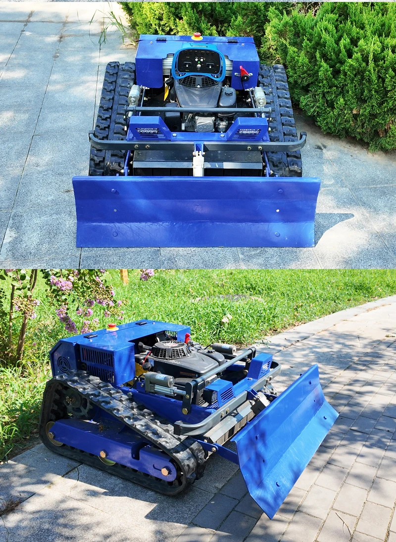 Remote-controlled lawnmower robot – a multi-functional intelligent device that integrates weeding, snow removal, and intelligent winter weeding functions. Free delivery to your door. Equipped with an industrial remote control for unparalleled flexibility.
