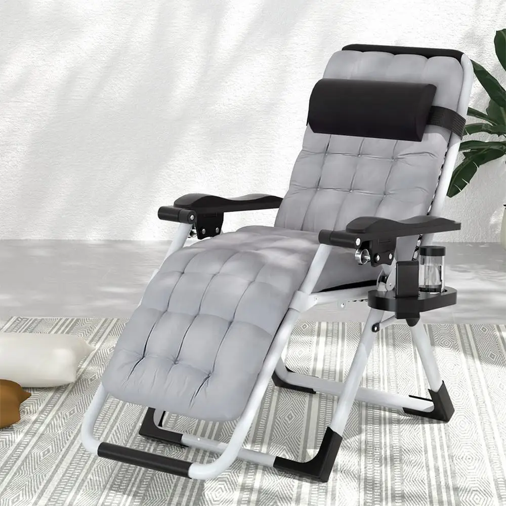 Zero Gravity Folding Lounge Chair for Camping Patio Outdoor Relaxation Sun Lounge Recliner Portable Adjustable Comfort Seat