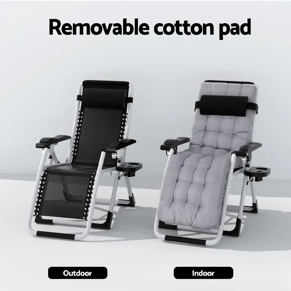 Zero Gravity Folding Lounge Chair for Camping Patio Outdoor Relaxation Sun Lounge Recliner Portable Adjustable Comfort Seat