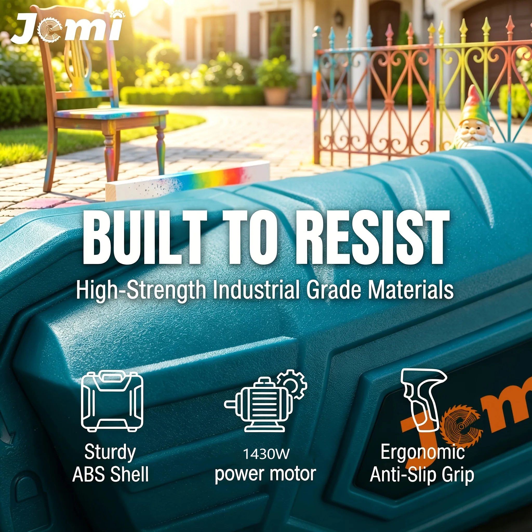 Jemi Tool Brushless Electric Spray Gun, 21V Lithium Battery Portable Home Paint Sprayer, 1/2 Battery and Quick Charger, 1000ml Paint Container, Suitable for Home Decoration, Furniture Refurbishment and Handicraft Painting.
