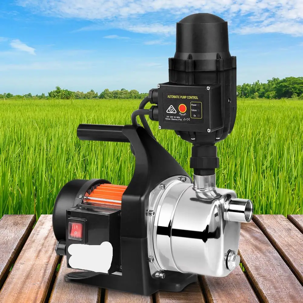 Garden Water Pump 800W High Pressure Electric Booster Pump for Rain Tank Farm Irrigation House Black
