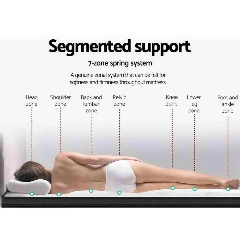 34cm Euro Top Queen Mattress Plush Comfort Support Breathable Pocket Spring Bed Mattress for Home Bedroom Sleeping Comfort