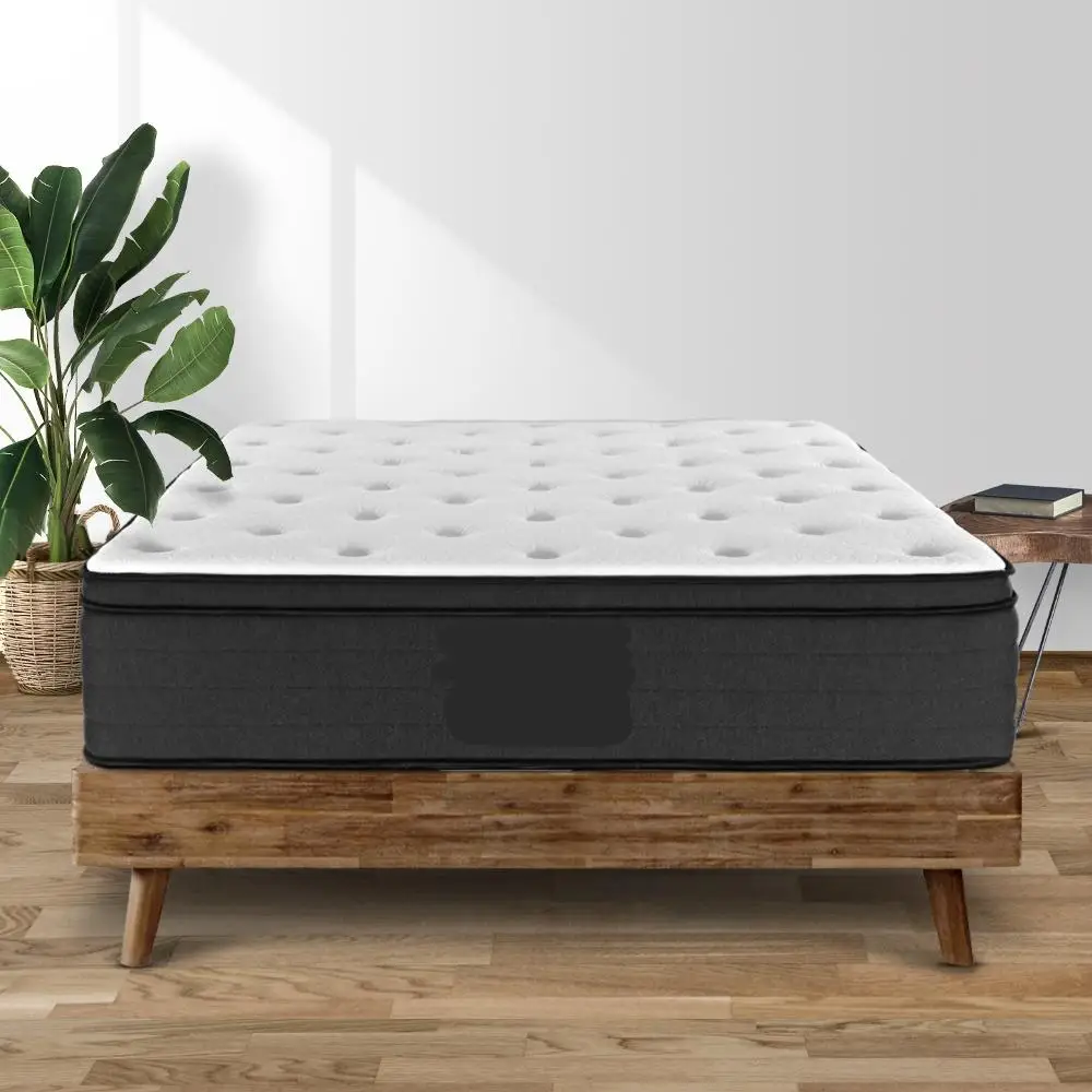 34cm Euro Top Queen Mattress Plush Comfort Support Breathable Pocket Spring Bed Mattress for Home Bedroom Sleeping Comfort