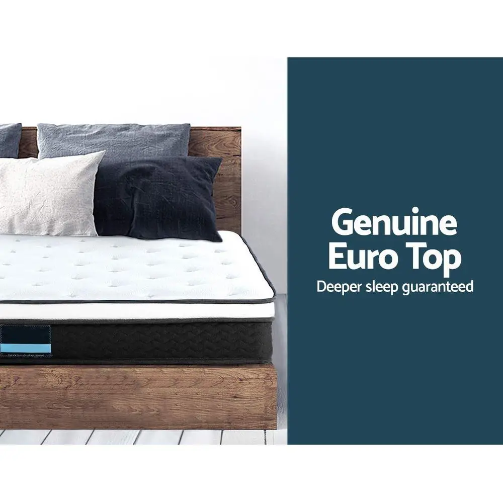 21cm Euro Top Queen Size Mattress Breathable Soft Support Durable Sleep Comfort Bed