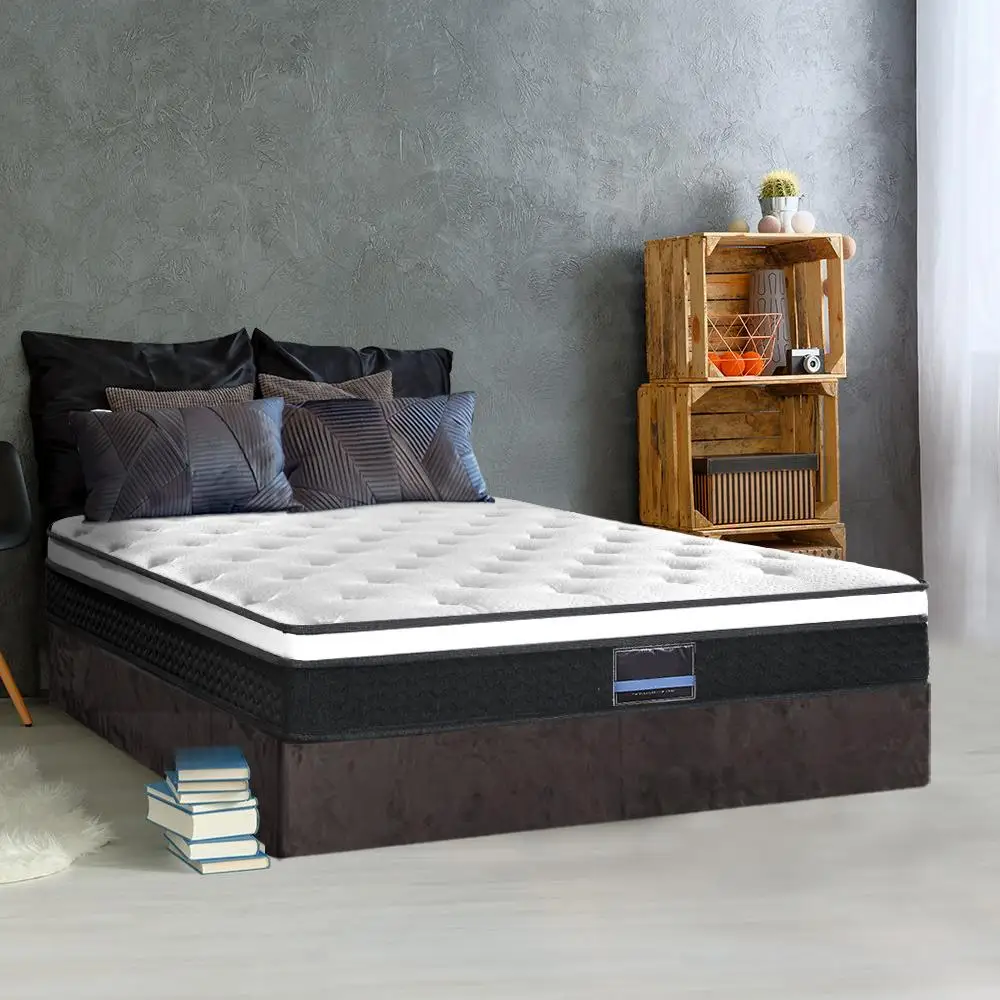 21cm Euro Top Queen Size Mattress Breathable Soft Support Durable Sleep Comfort Bed