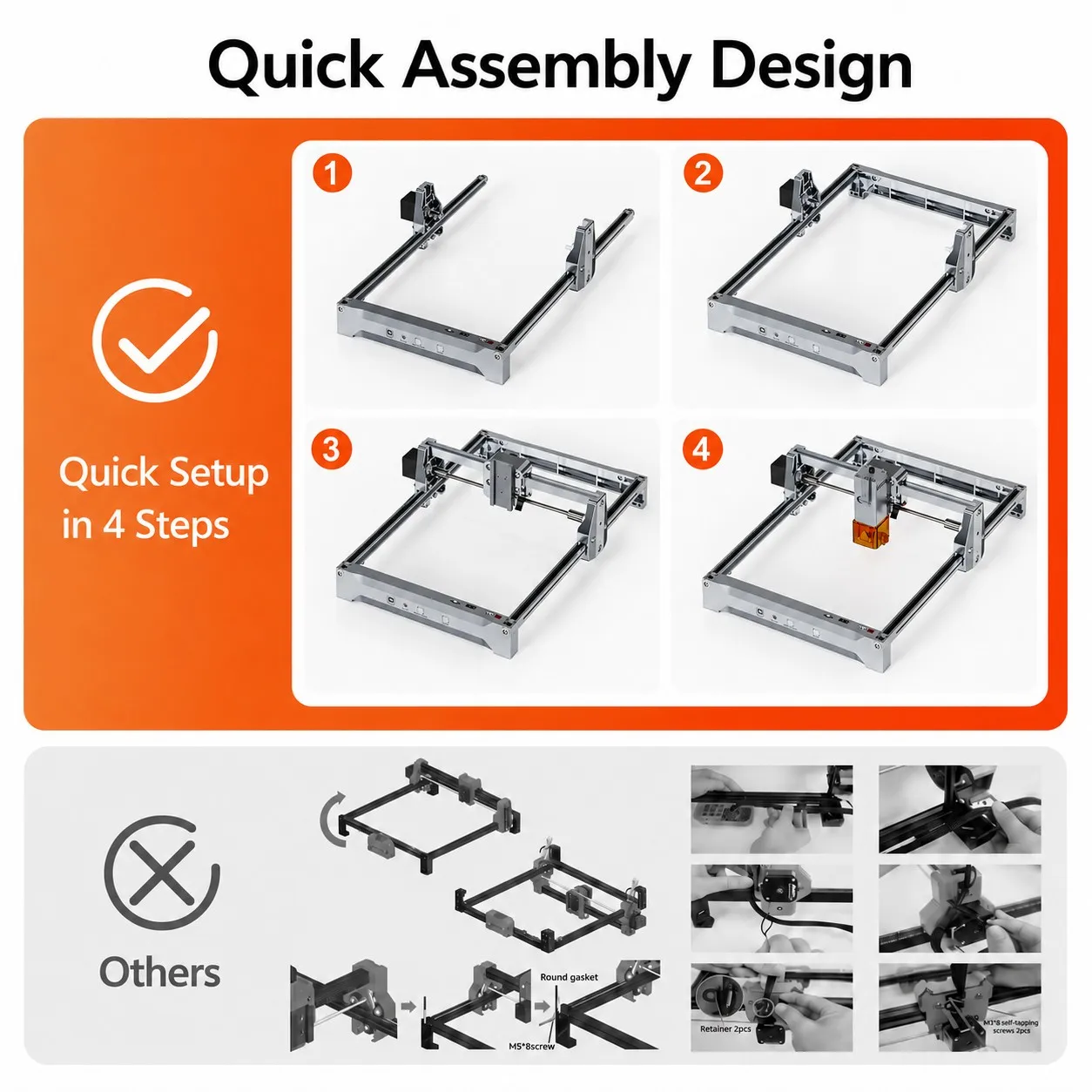 Carverall K15PRO 7W 12W Laser Engraver Cutter Machine, 200x300mm A4 Area, 15000mm/min, 0.01mm Precision, WiFi USB App, LightBurn LaserGRBL, 300+ Materials, for Wood Leather Acrylic, DIY Crafts, Personalised Gifts, Home Workshop Small Business