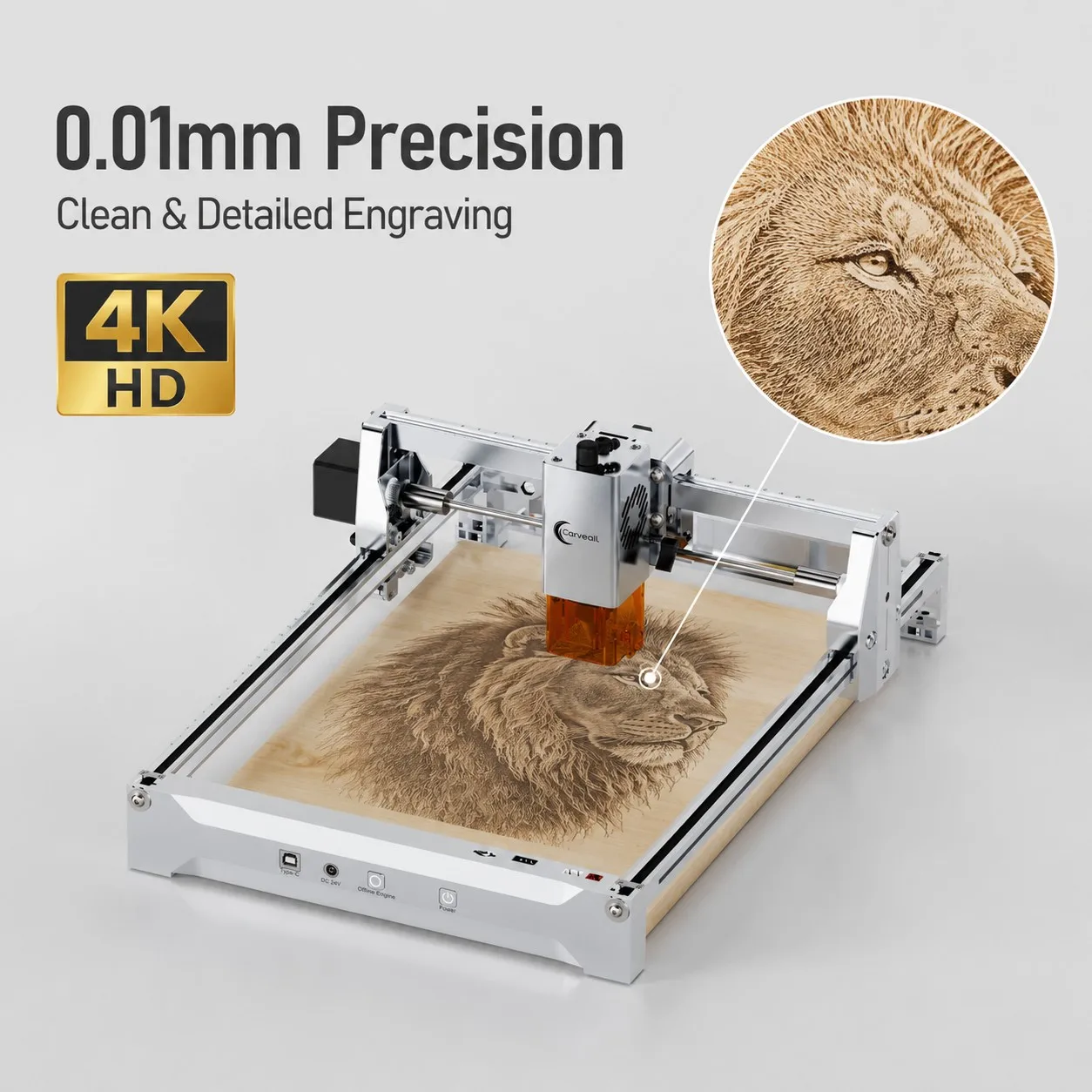 Carverall K15PRO 7W 12W Laser Engraver Cutter Machine, 200x300mm A4 Area, 15000mm/min, 0.01mm Precision, WiFi USB App, LightBurn LaserGRBL, 300+ Materials, for Wood Leather Acrylic, DIY Crafts, Personalised Gifts, Home Workshop Small Business