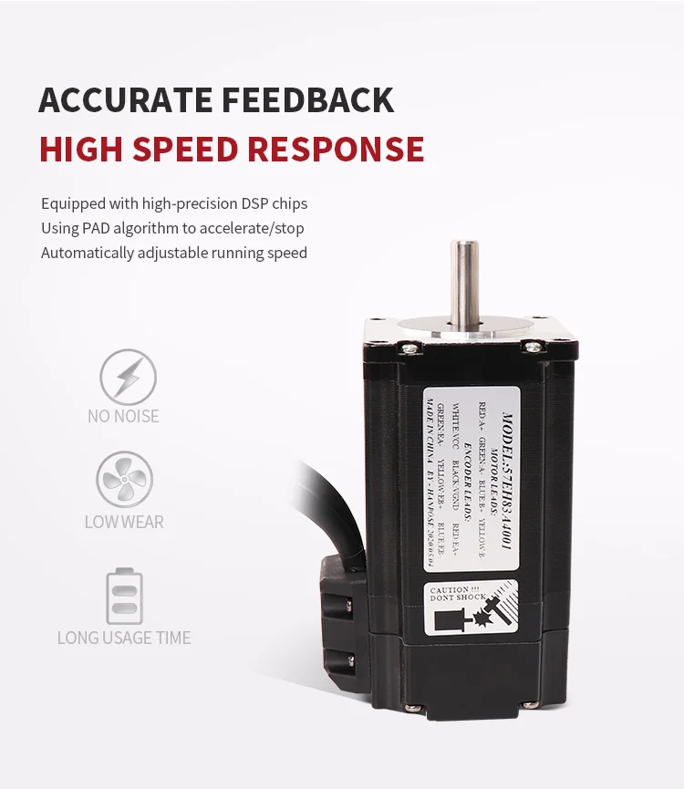 Nema23 57EH83A4001 Hybrid Stepper Motor CL57 Driver Kit 57X83mm Closed Loop 4.0A 2.6N.M 57CME26 Stepper Motor for CNC