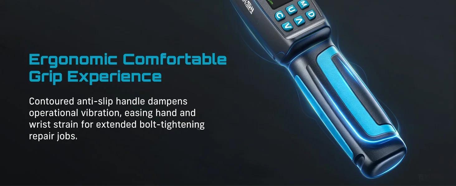 SEESII D3-Nova 3/8" 135N.m Digital Torque Wrench Kit Dual Direction Ratchet ±2% Accuracy Buzzer and LED Alart Track & Peak Mode for Auto/Motorcycle/Bicycle Repair