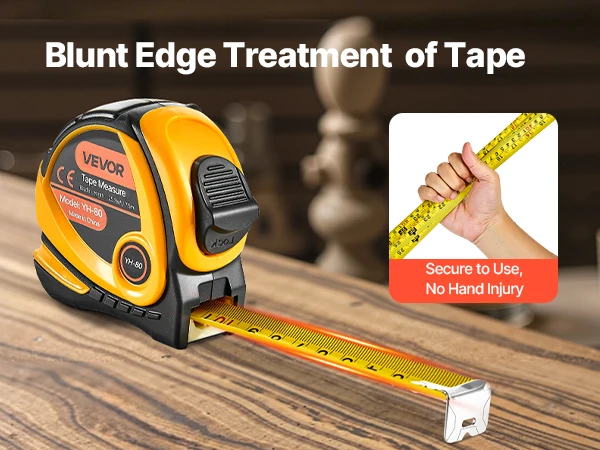 SucceBuy Tape Measure 25 ft Length Measuring Tape with Retractable Imperial and Metric ft/m Dual-Scale & ABS Case for Outdoor
