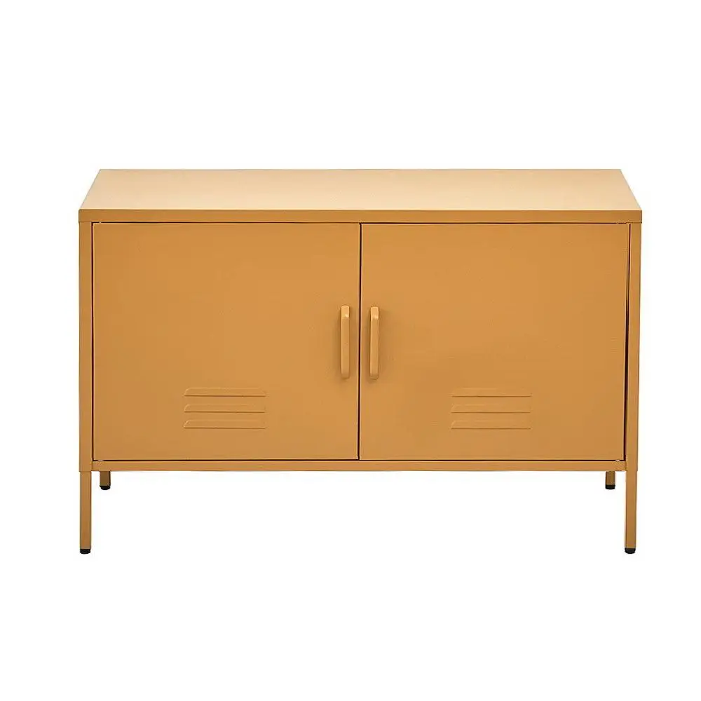 Artiss Style Yellow Metal Buffet Sideboard Storage Cabinet for Kitchen Dining Room