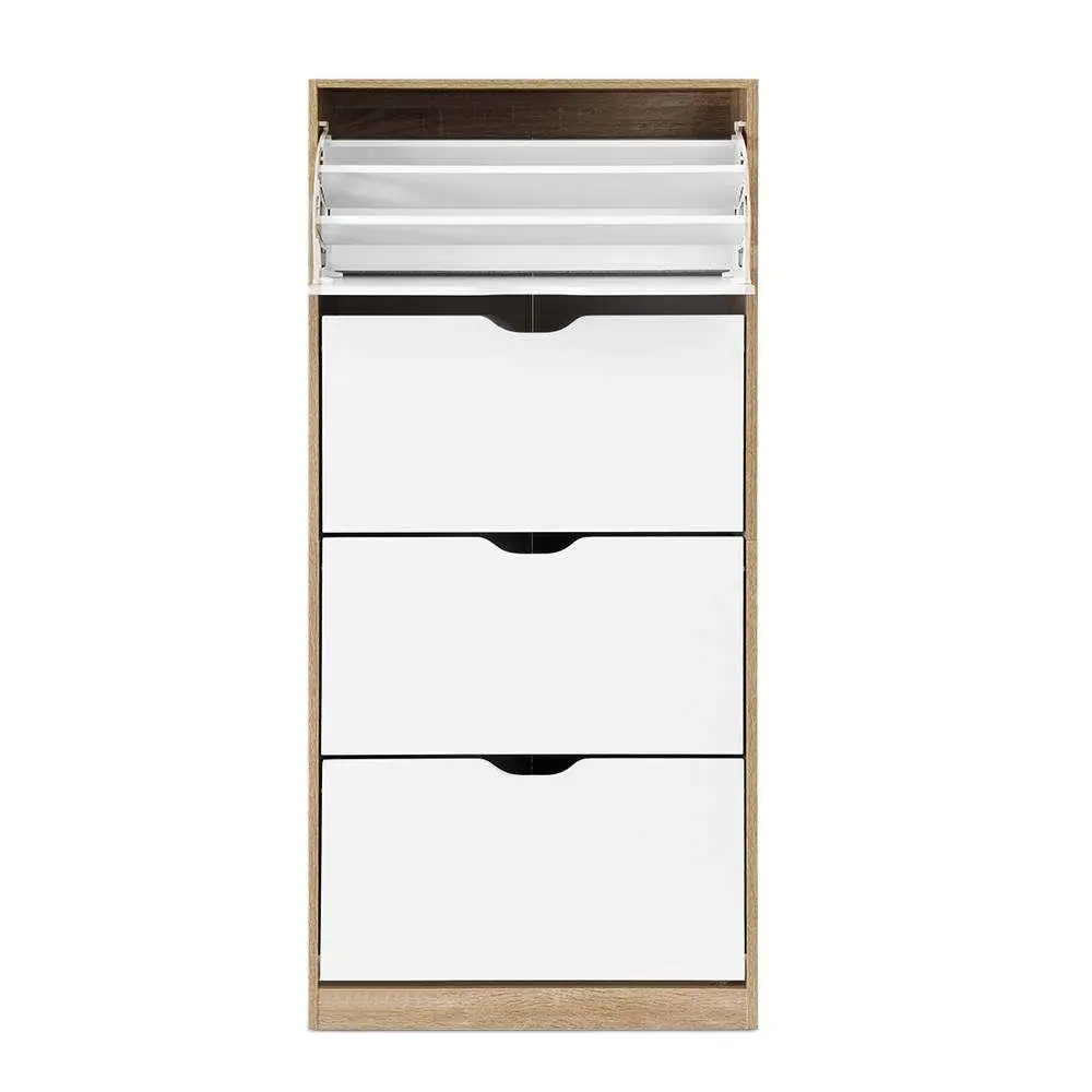 Shoe Storage Cabinet 60 Pairs 4 Tier Shoe Organizer Entryway Furniture White stand