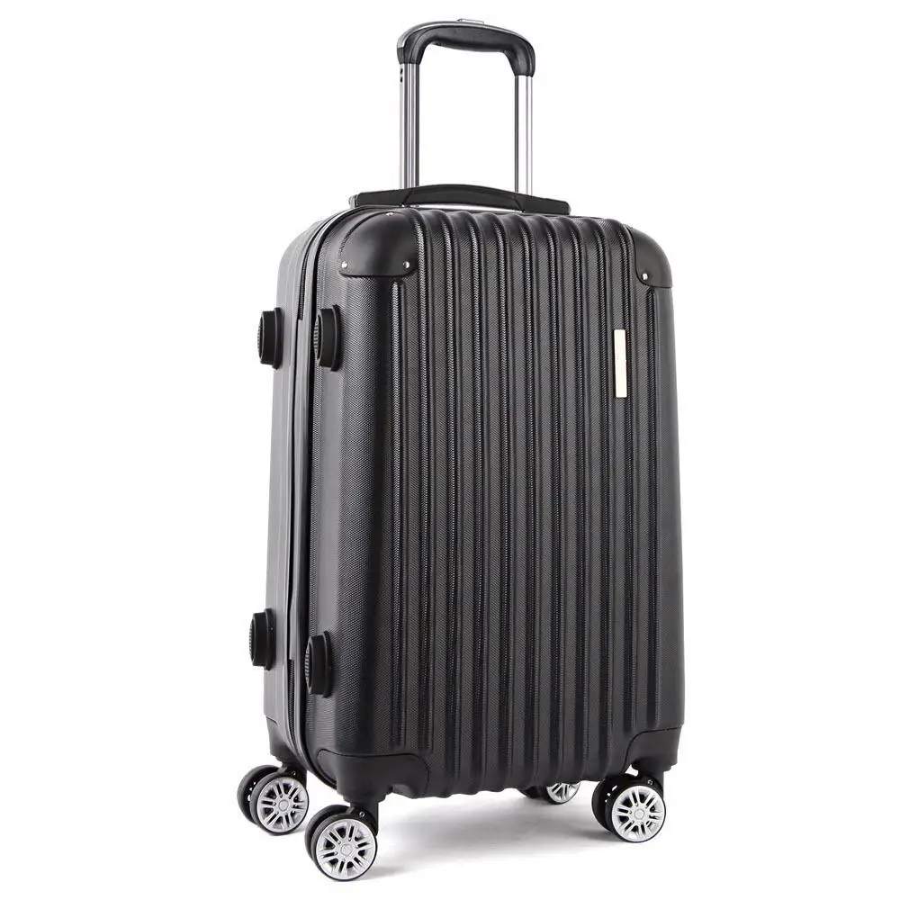 28 Inch Hard Shell Spinner Suitcase with TSA Lock Carry On Travel Luggage Case Black
