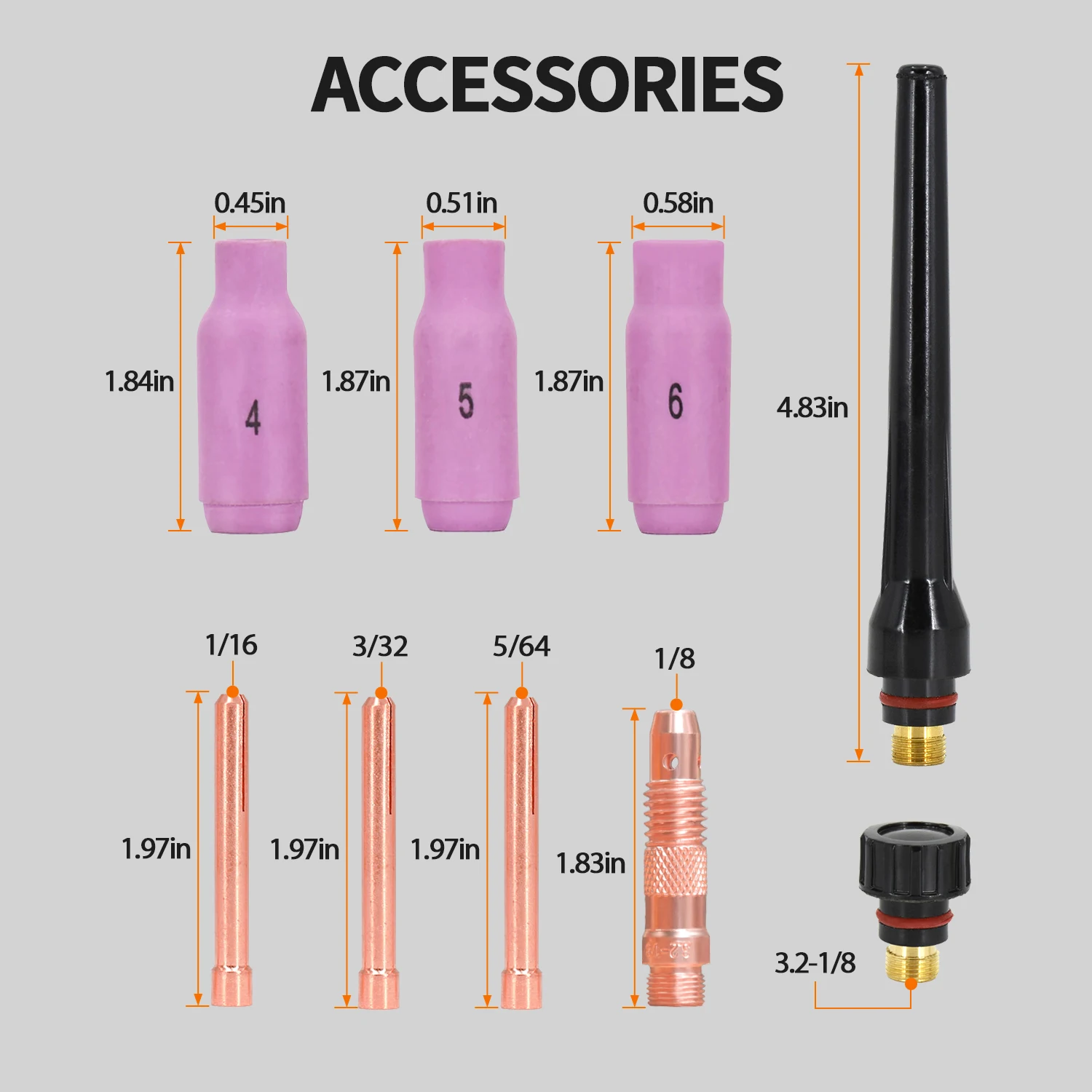 HITBOX WP17V TIG Welding Torch 4M Long Cable TIG Welder Gun with 10-25mm² Quick Connector Durable Welding Torch for Various Soldering Welding Equipment for HITBOX ARC200D,HBM200,MIG250DP