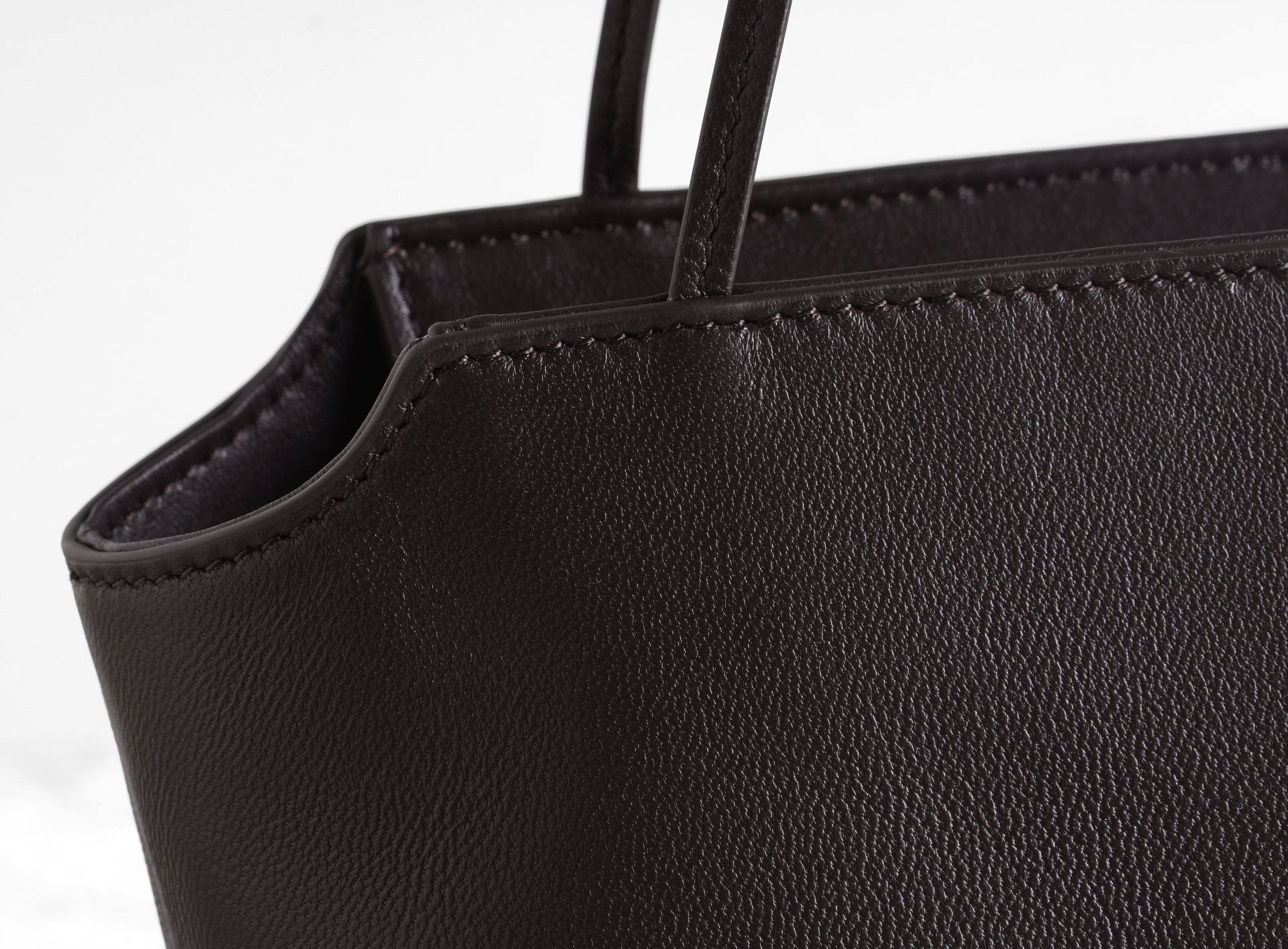 Row Terrasse Style Water Dyed Lambskin Top‑Handle Bag Women Elegant Underarm Shoulder Purse Luxury Commuter Daily Handbag for Ladies