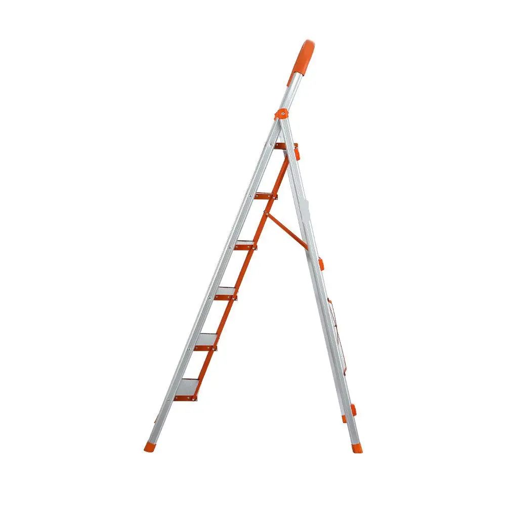 6 Step Folding Aluminum Multi Purpose Ladder Non Slip Platform Lightweight Portable Household Access Ladder