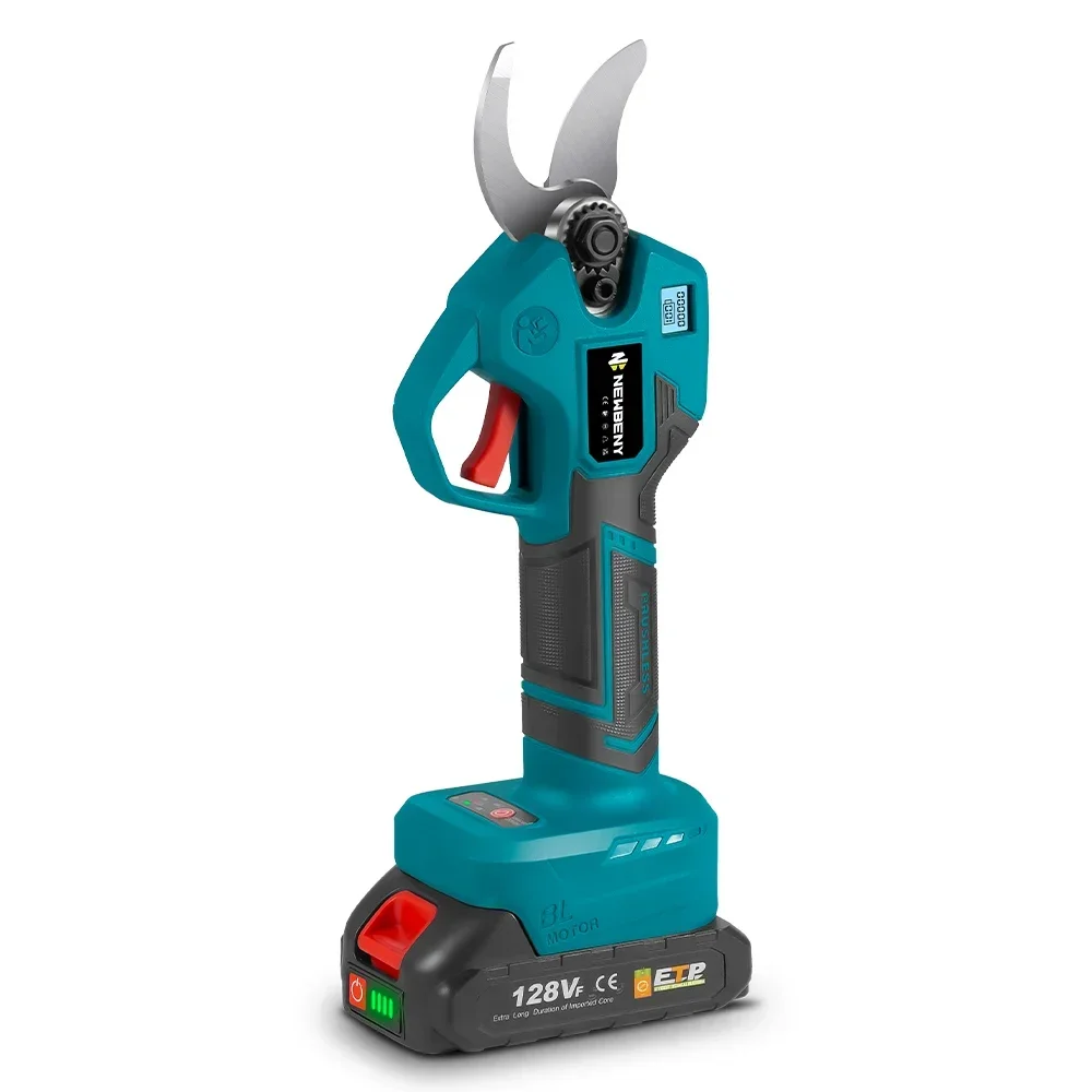NEWBENY 30mm Cordless Brushless Electric Pruning Shears 4 Gear Fruit Tree Garden Bonsai Beautify Tool For Makita Battery Pin