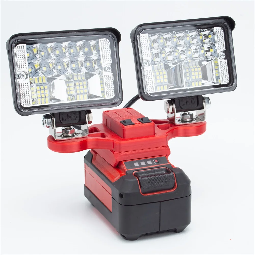 1PCS Portable Cordless LED Working Light For Ozito 18V for Einhell Lithium Battery W/USB Type-C Outdoor Work Fishing Handheld Emergency Light(NO Battery)