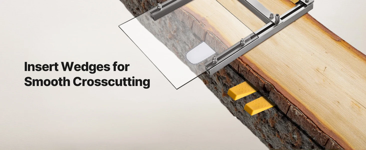 SucceBuy Chainsaw Mill Fits 16-20in Planking Milling Bar 0.2-11.81 in Cutting Thickness Timber Chainsaw Mill Kit for Woodworkers