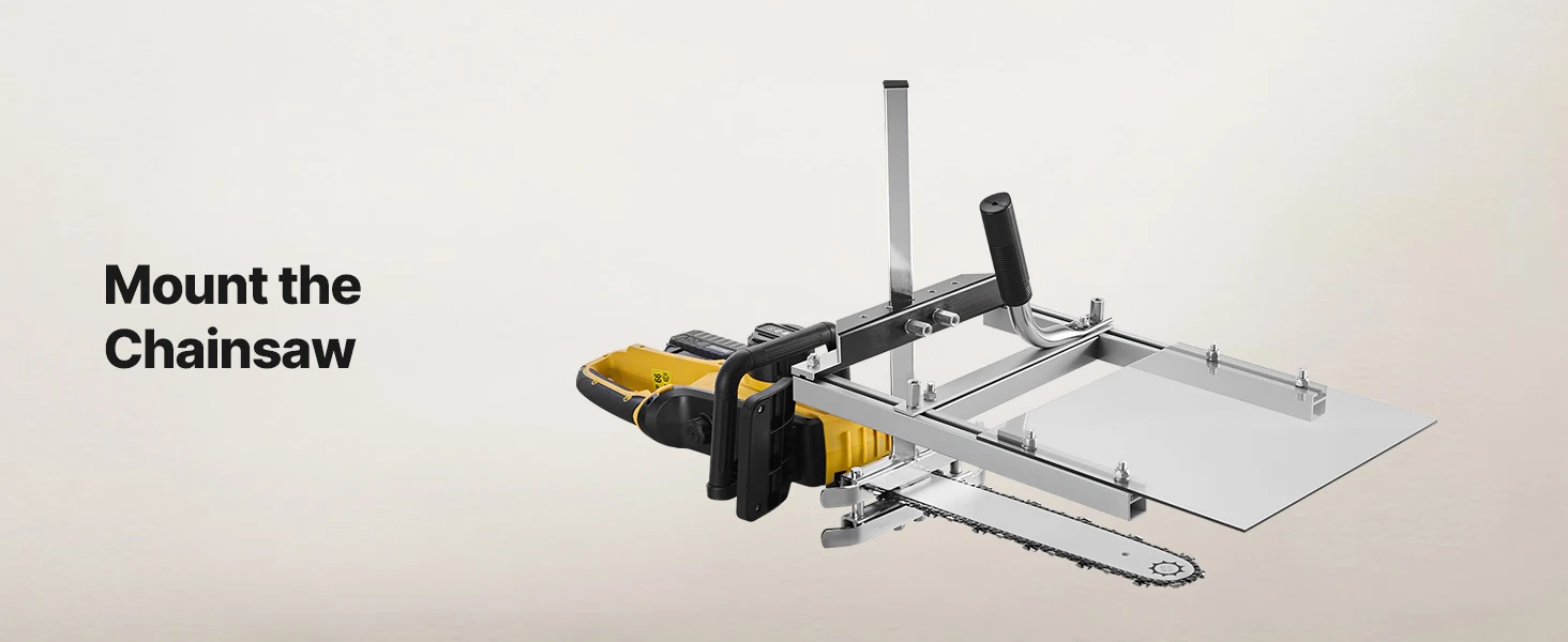 SucceBuy Chainsaw Mill Fits 16-20in Planking Milling Bar 0.2-11.81 in Cutting Thickness Timber Chainsaw Mill Kit for Woodworkers