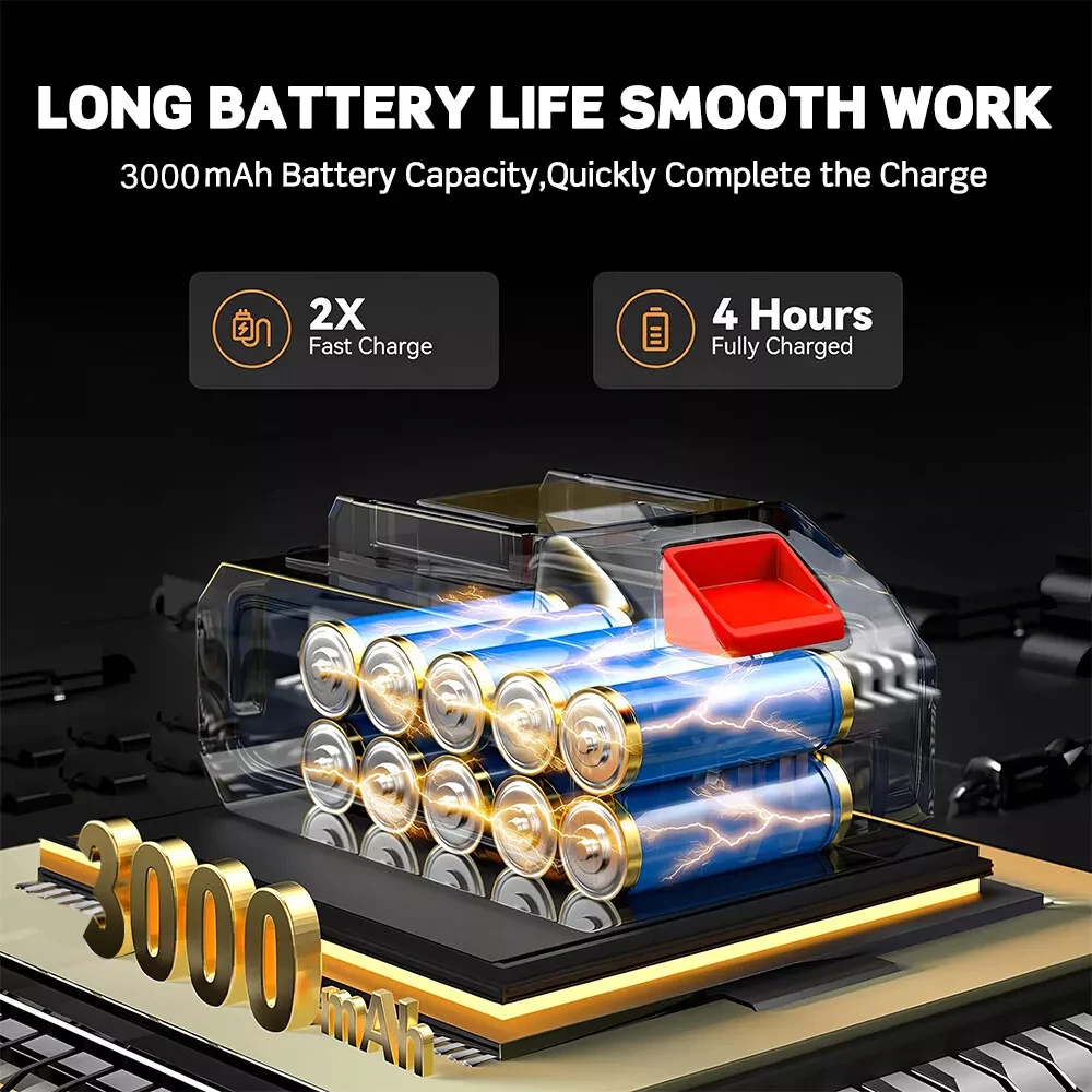 Brushless Cordless Electric High Pressure Spray Car Gun 6-in-1 Washer Cleaner