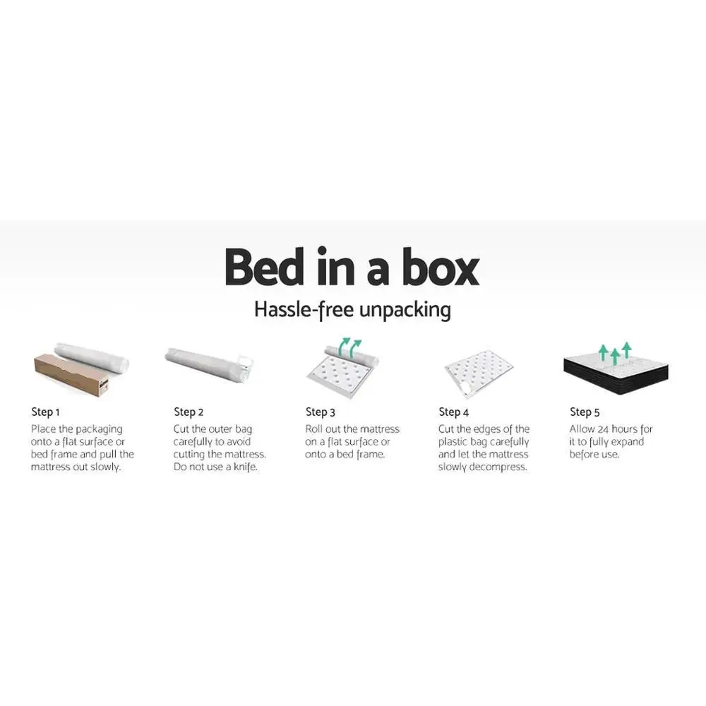 32cm Extra Firm King Size Mattress Breathable Support Sleep Comfort Bed for Home Use