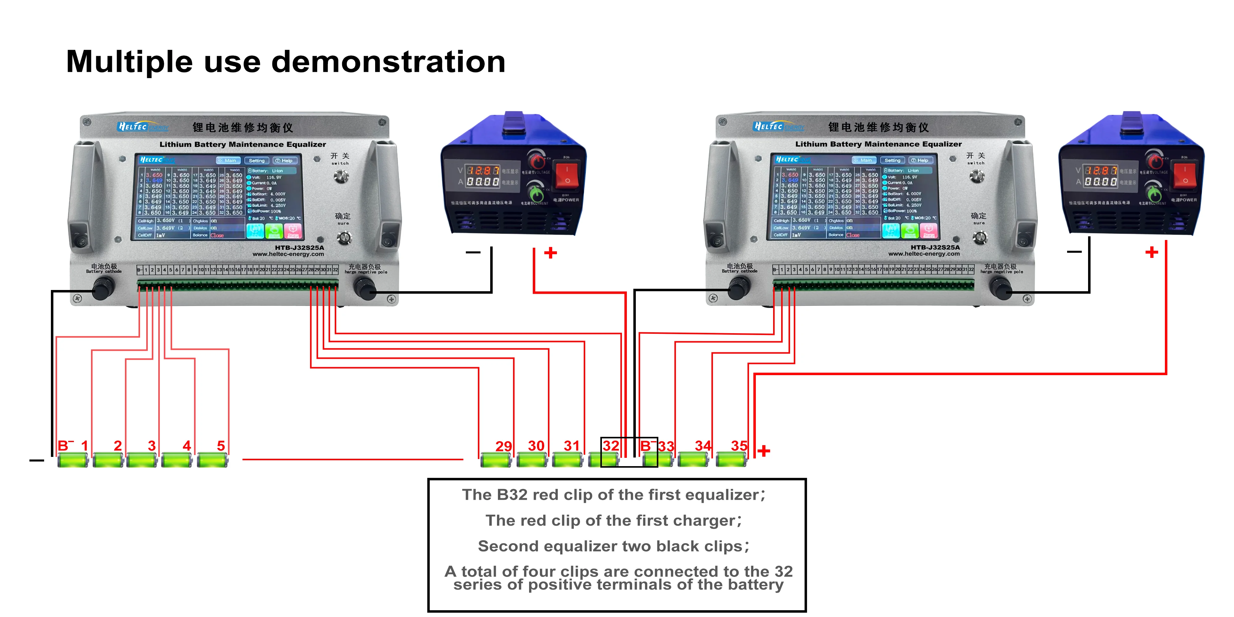 2‑24S 2‑32S Lithium Battery Equalizer 3‑4A 7A 25A Intelligent Automatic Balancer for NCM LFP LTO Battery Pack Repair Maintenance Tool