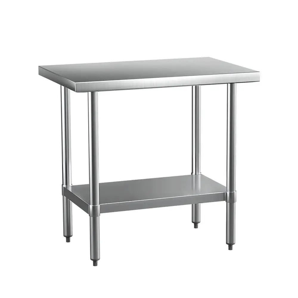 Stainless Steel Kitchen Work Bench 910x610mm Heavy Duty Prep Table 430 Grade