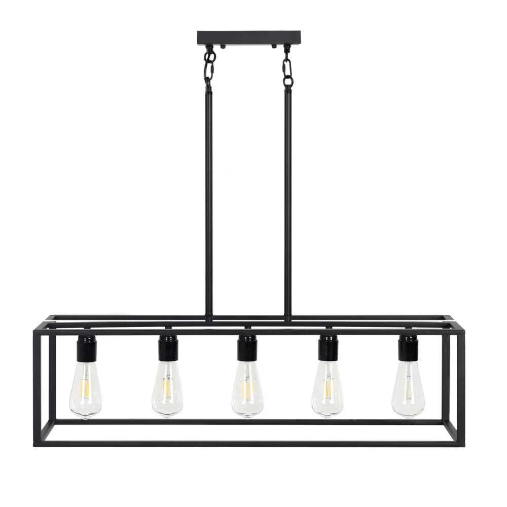 Industrial Kitchen Island Chandelier Hanging Lamp Ceiling Pendant Light for Dining Room Foyer