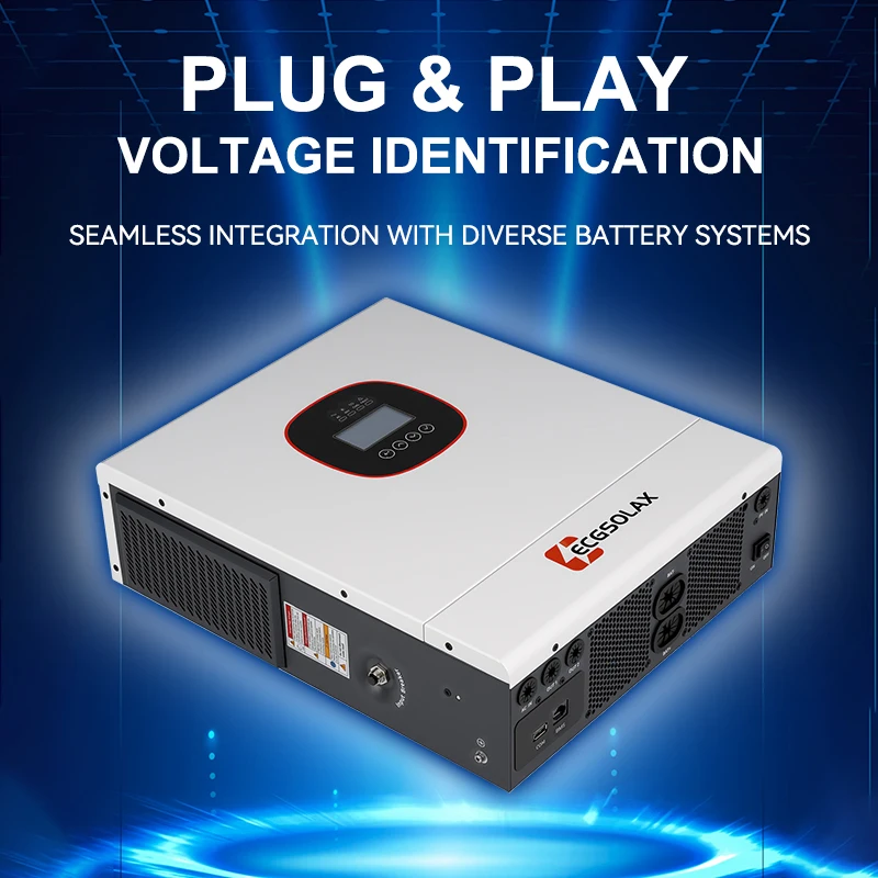 ECGSOLAX 5KW 6.5KW Single Phase Hybrid Solar Inverter 24V 48V 230VAC Built-in MPPT 120A 160A Solar Charger With WiFi AU Stock